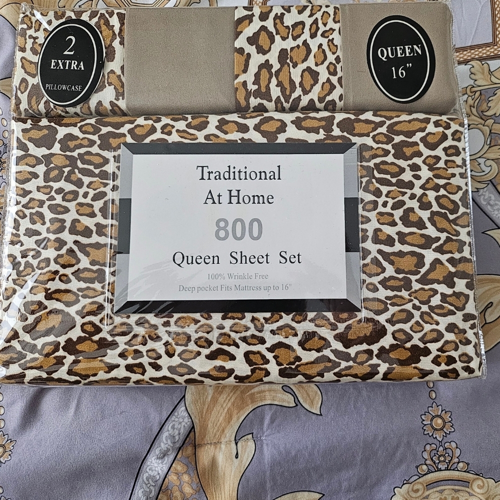 Brown and Tan Animal Print Sheets Luxurious Bedding